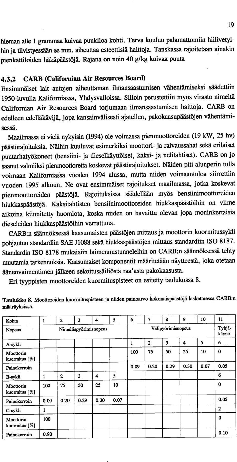 2 CARB (Californian Air Resources Board) Ensimmäiset lait autojen aiheuttaman ilmansaastumisen vähentämiseksi säädettiin 1950-luvulla Kaliforniassa, Yhdysvalloissa.