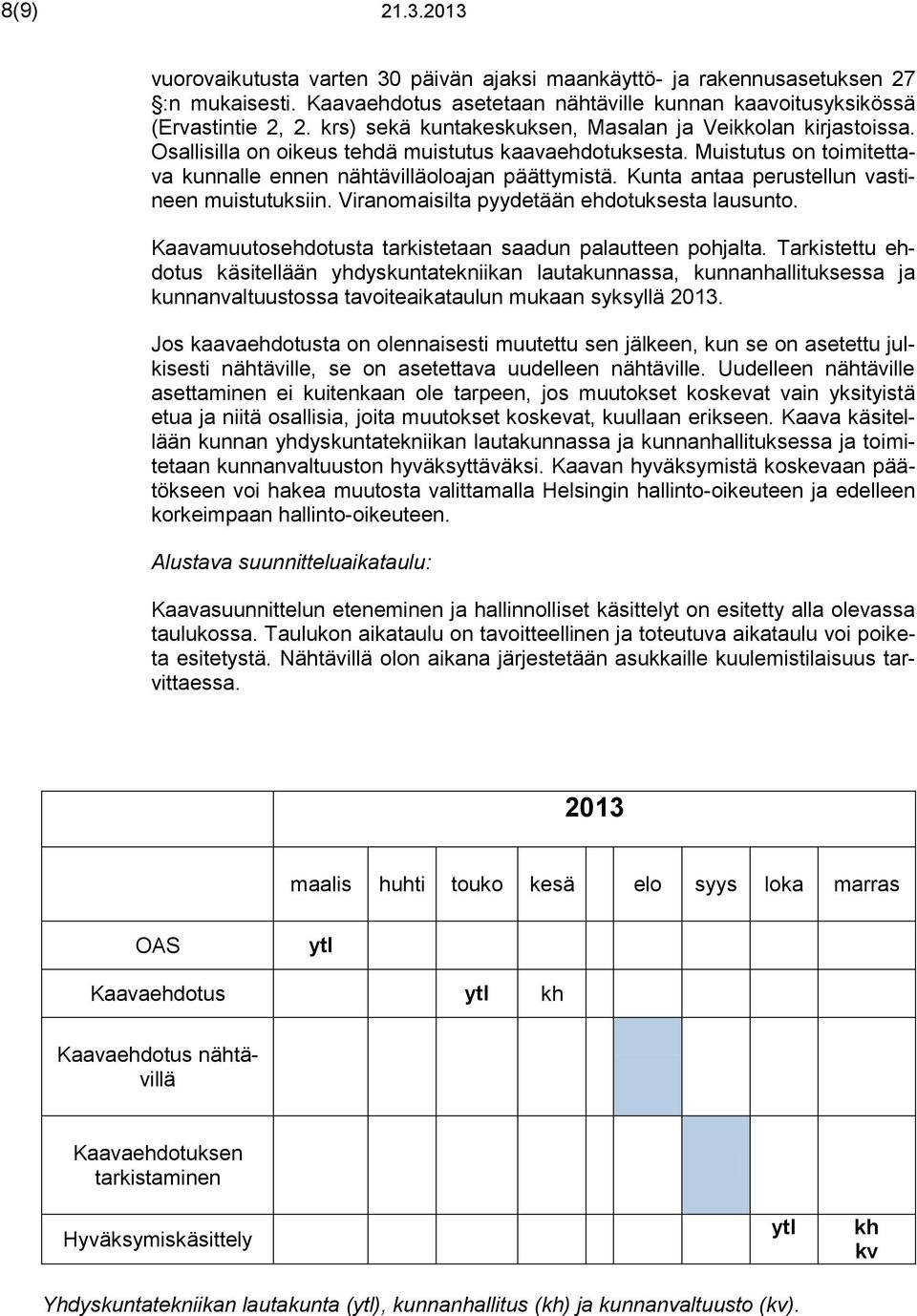 Kunta antaa perustellun vastineen muistutuksiin. Viranomaisilta pyydetään ehdotuksesta lausunto. Kaavamuutosehdotusta tarkistetaan saadun palautteen pohjalta.