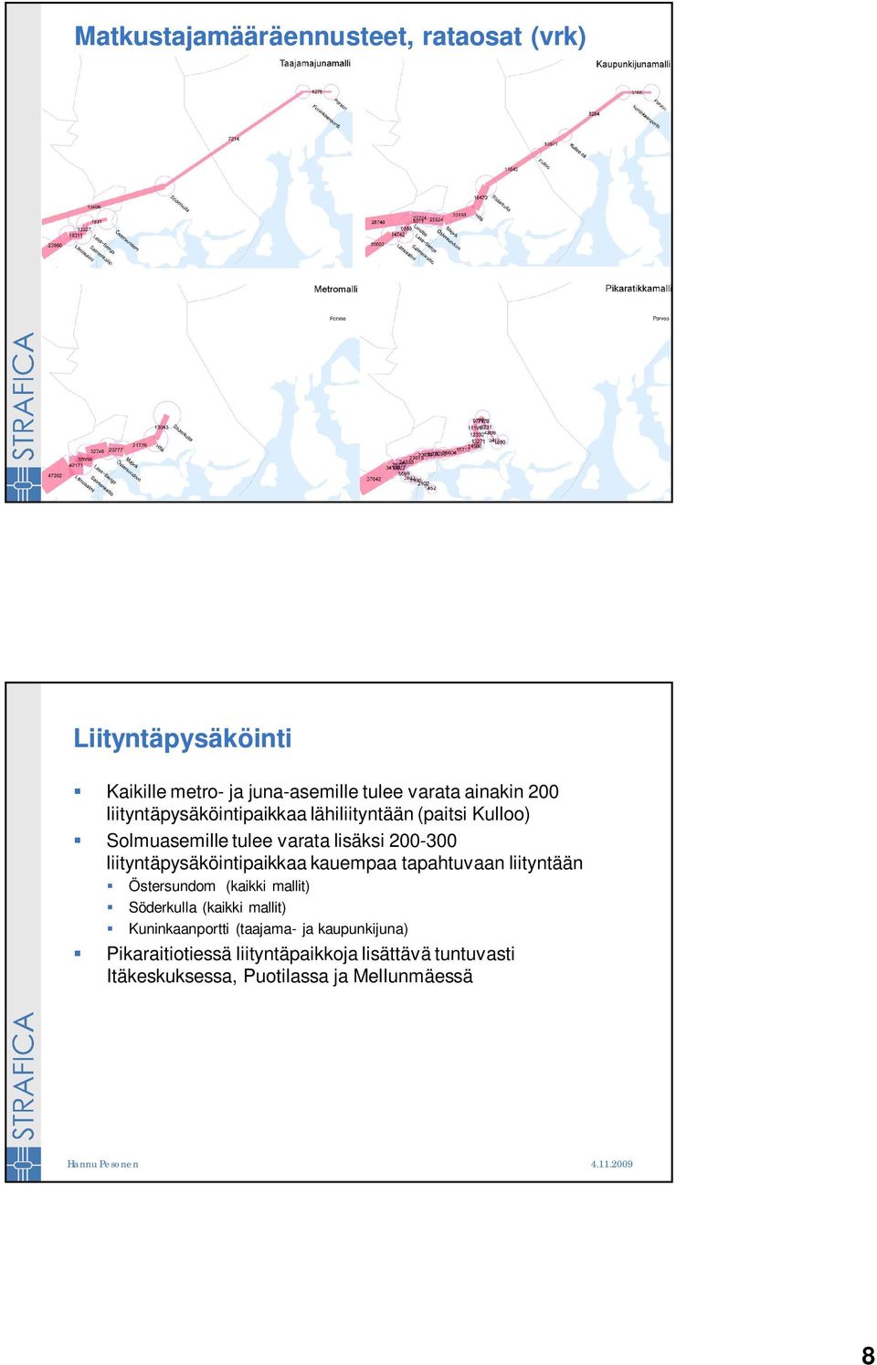 liityntäpysäköintipaikkaa kauempaa tapahtuvaan liityntään Östersundom (kaikki mallit) Söderkulla (kaikki mallit)