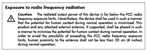Altistuminen radiotaajuussäteilylle Ilmoitus Brasiliassa asuville käyttäjille Kanadan ilmoitukset Under Industry Canada regulations, this radio transmitter may only operate using an antenna of a type