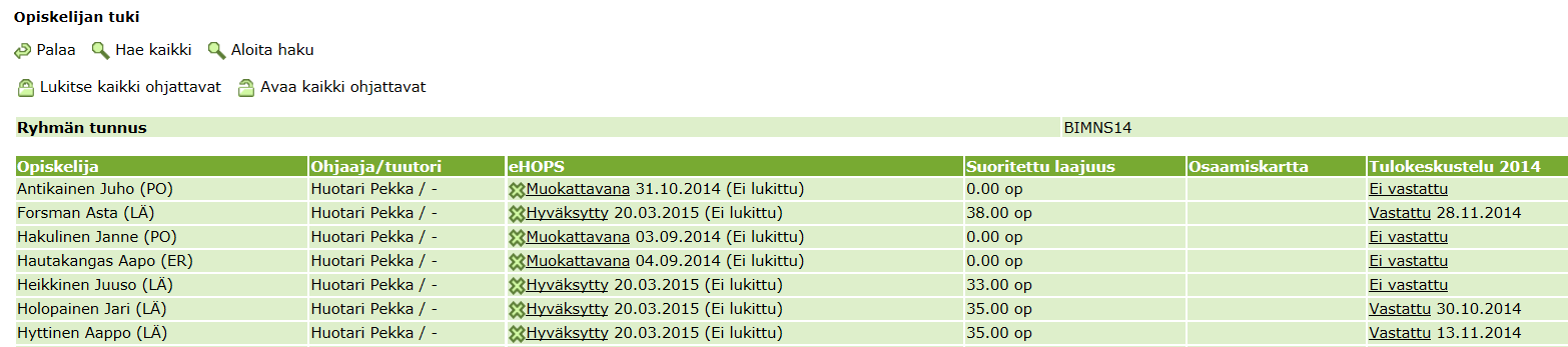 SoleHopsin ohjeita henkilökunnalle Ohjaajan tehtävät (opinto-ohjaaja/ opettajatuutori) 1 Yleistä 1.8.