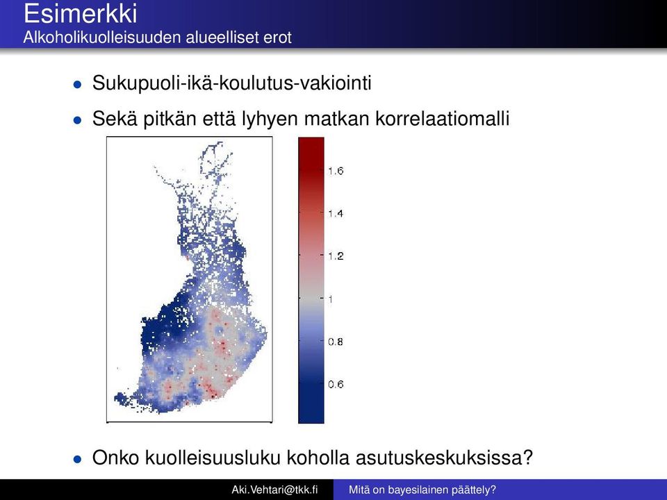 pitkän että lyhyen matkan korrelaatiomalli