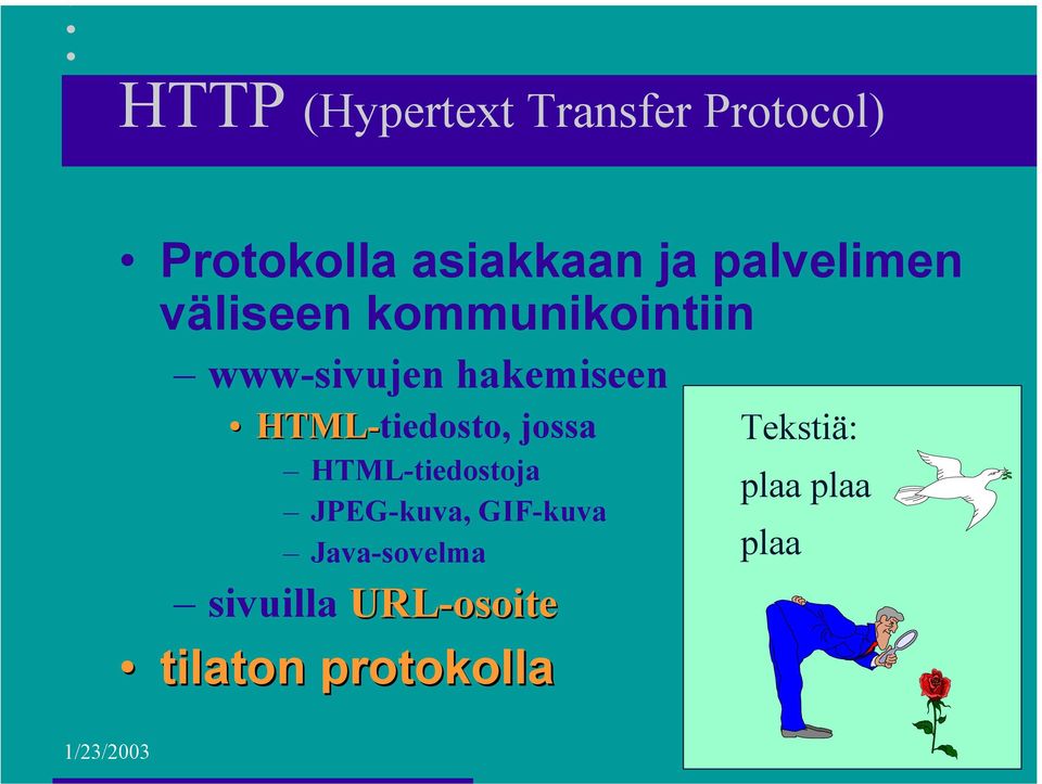 HTML-tiedosto, jossa HTML-tiedostoja JPEG-kuva, GIF-kuva