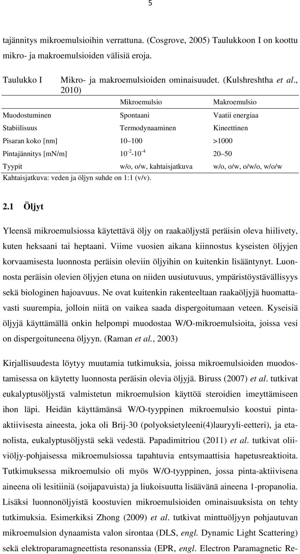 kahtaisjatkuva w/o, o/w, o/w/o, w/o/w Kahtaisjatkuva: veden ja öljyn suhde on : (v/v).