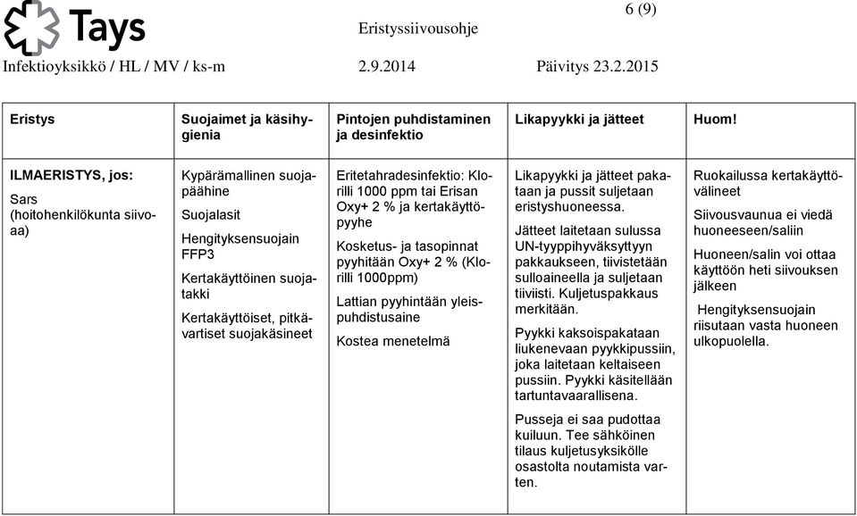 laitetaan sulussa UN-tyyppihyväksyttyyn pakkaukseen, tiivistetään sulloaineella ja suljetaan