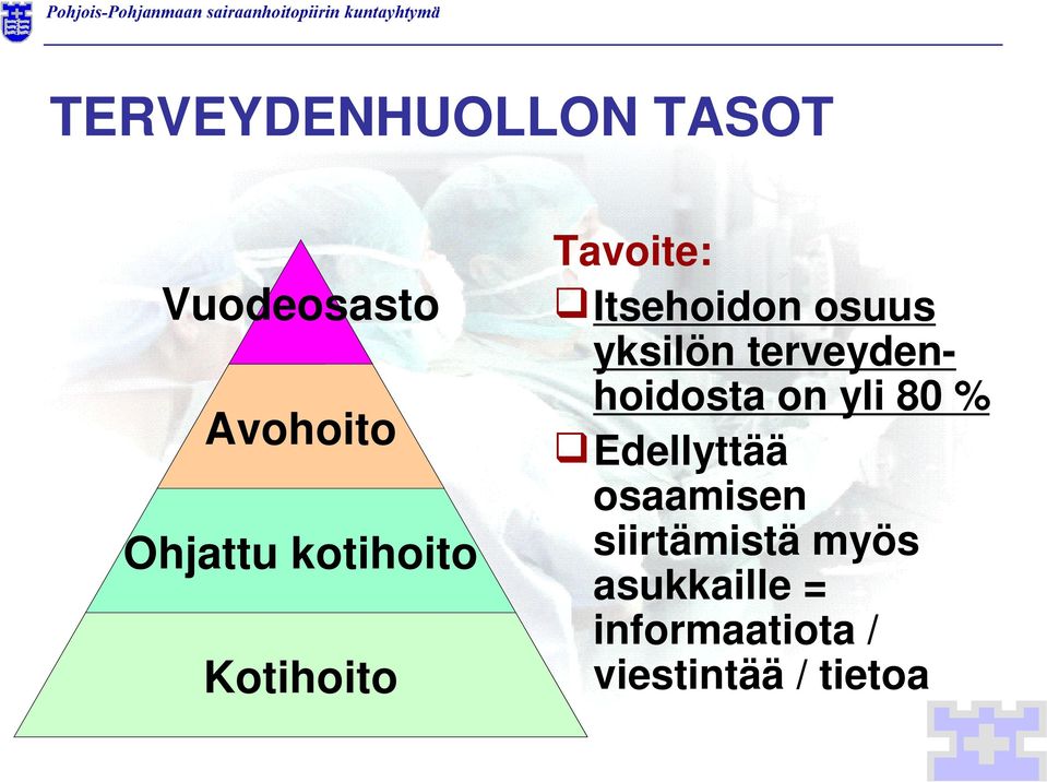 terveydenhoidosta on yli 80 % Edellyttää osaamisen