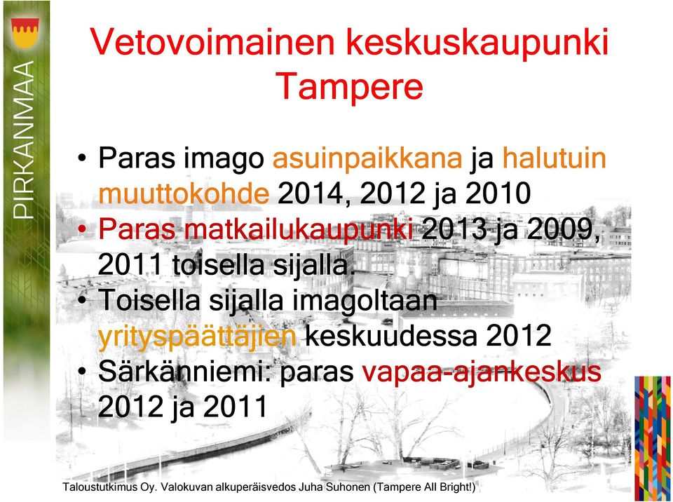 Toisella sijalla imagoltaan yrityspäättäjien keskuudessa 2012 Särkänniemi: paras