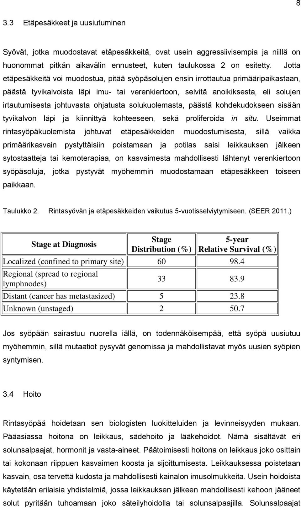johtuvasta ohjatusta solukuolemasta, päästä kohdekudokseen sisään tyvikalvon läpi ja kiinnittyä kohteeseen, sekä proliferoida in situ.