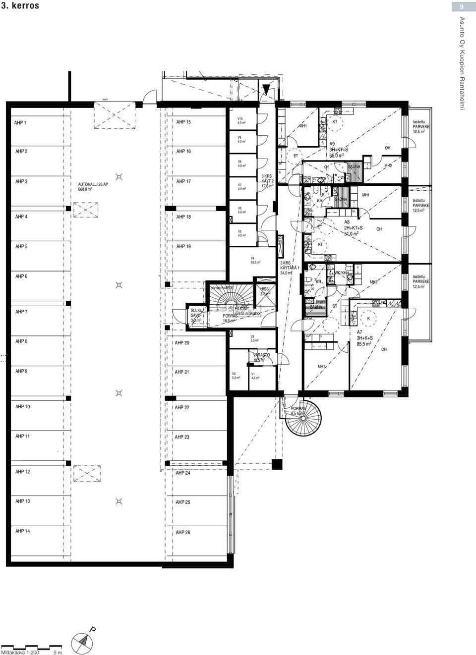 2 AH 17 AH 18 V7 4,0 m 2 V6 4,0 m 2 V5 4,0 m 2 3 RS ÄYT 2 17,5 m 2 A8 2H+T+S 51,0 m 2 AH 5 AH 19 H1 0,5 m 2 J T AH 6 porras h=3500 V4 10,5 m 2