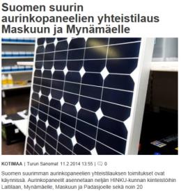 Miksi aurinkosähköä?