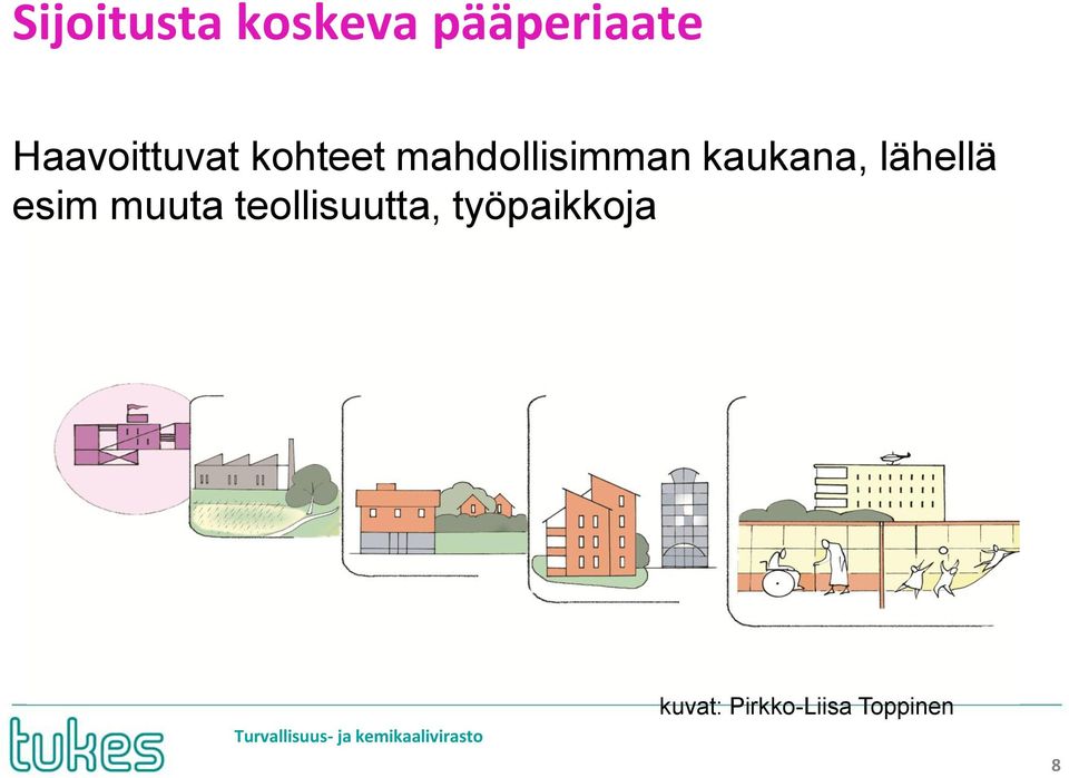 kaukana, lähellä esim muuta