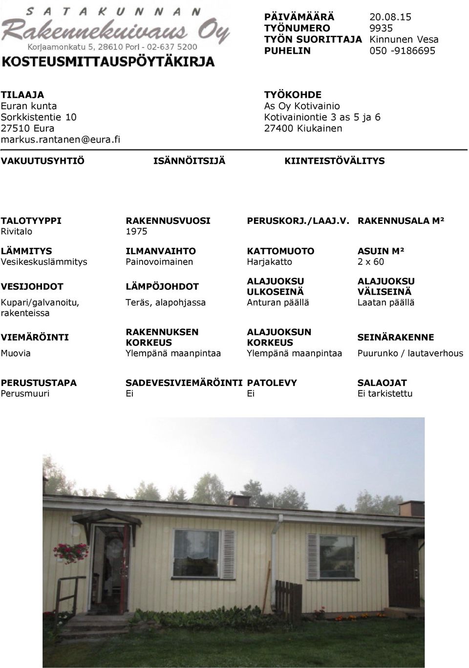 KUUTUSYHTIÖ ISÄNNÖITSIJÄ KIINTEISTÖVÄ