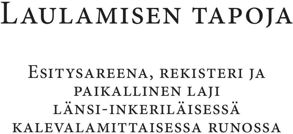 paikallinen laji