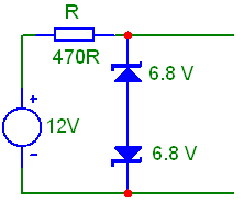 22. Kytkennän lähtöjännite on a) 6,8 V b) 13,6 V c) 7,5 V d) 0 V 23. Mikä seuraavista vaihtoehdoista kuvaa parhaiten NTC-vastuksen resistanssin muutosta.