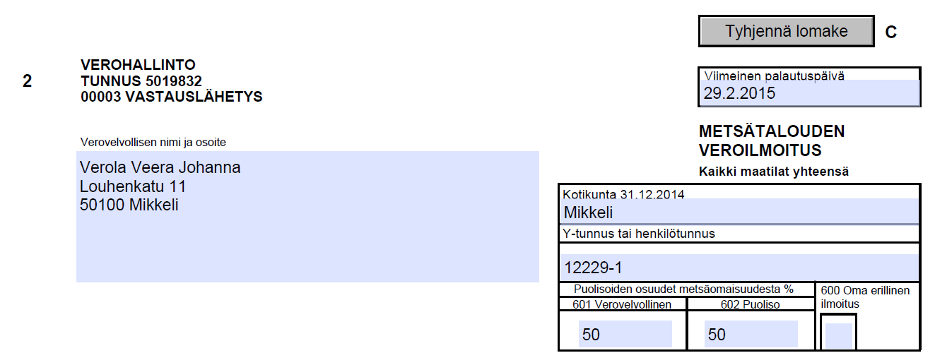 Tunnistetiedoilla vero kohdistuu oikein Oikean y-tunnuksen käyttö puukaupoissa on tärkeää! (esim.