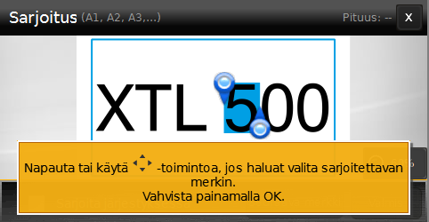 Tarrasarjan luominen Sarjoitustoiminnon avulla voit luoda nopeasti tarrasarjan.