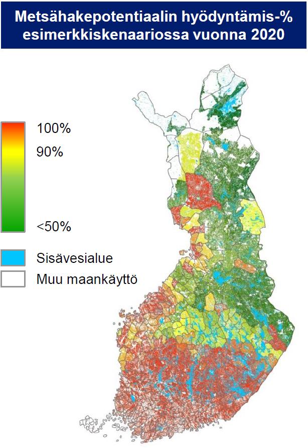 Kotimaiset polttoaineet ovat rajallinen resurssi Pöyryn selvitys Bioenergia ry:lle, esimerkkitapaus investointien jälkeen