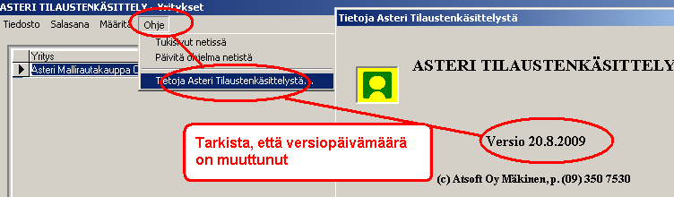 1 PÄIVITYKSEN ASENTAMINEN Jos et asenna päivitystä netistä, käytä cd:tä. Laita cd asemaan. Sulje tilaustenkäsittelyohjelma. Jos alkutaulu ei käynnisty, valitse Käynnistä Suorita.