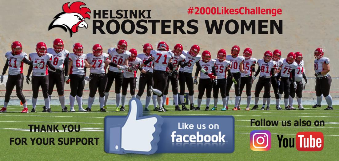 Huddle Up! Roosters Womenilla on 2000 tykkääjän haaste käynnissä Facebookissa.