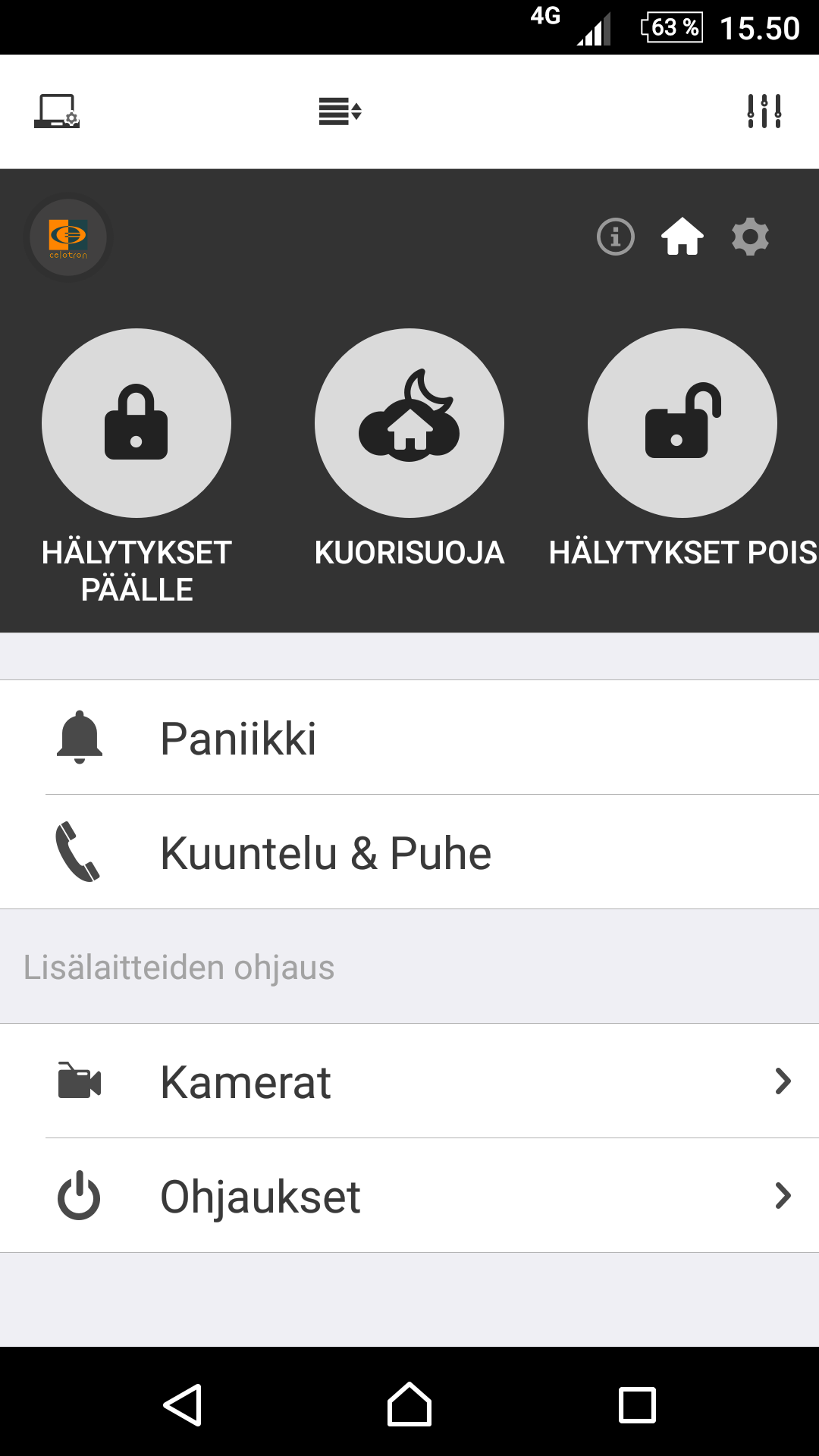 Vaihtoehtoinen käyttöliittymä Voit valita kahden erilaisen