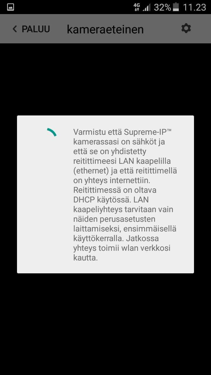 Supreme IP-kameran lisäys ja käyttö 1/3 Ks. kytkennät ym. s.