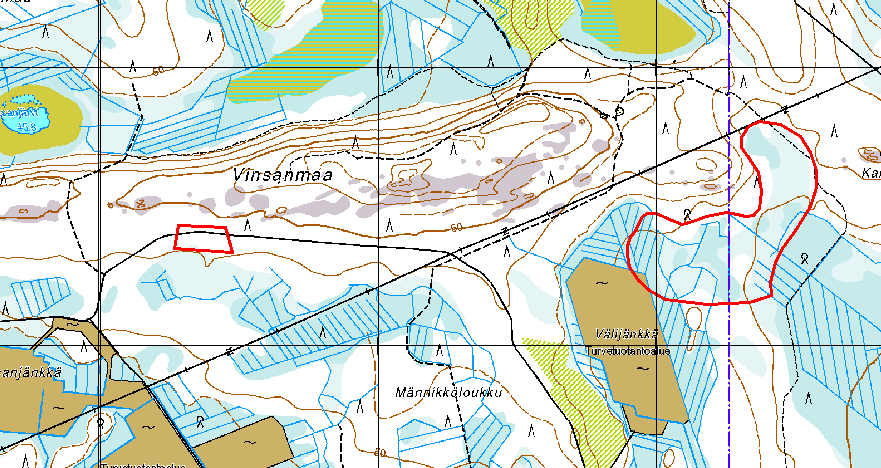 Kartta 4. Vaaranjänkkä-Rovajänkkän inventointialue. Metsähallitus, Maanmittauslaitos 1/MML/2013. 2.