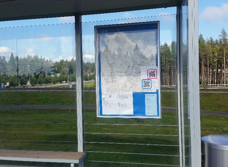 HSL- Joukkoliikennesuunnistus QR kooditarrat Vantaan bussipysäkeillä Suunnistus-kilpailu Myyrmäki Veromies välillä