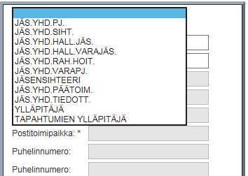 15.3.2016 6(10) Uusien luottamushenkilöiden lisääminen Uusi luottamushenkilö lisätään milloin tahansa keskeyttää painamalla painikkeesta.