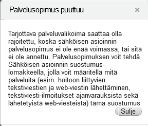 1. Kun kirjaudut terveydenhuollon sähköiseen palveluun ensimmäistä kertaa, saat