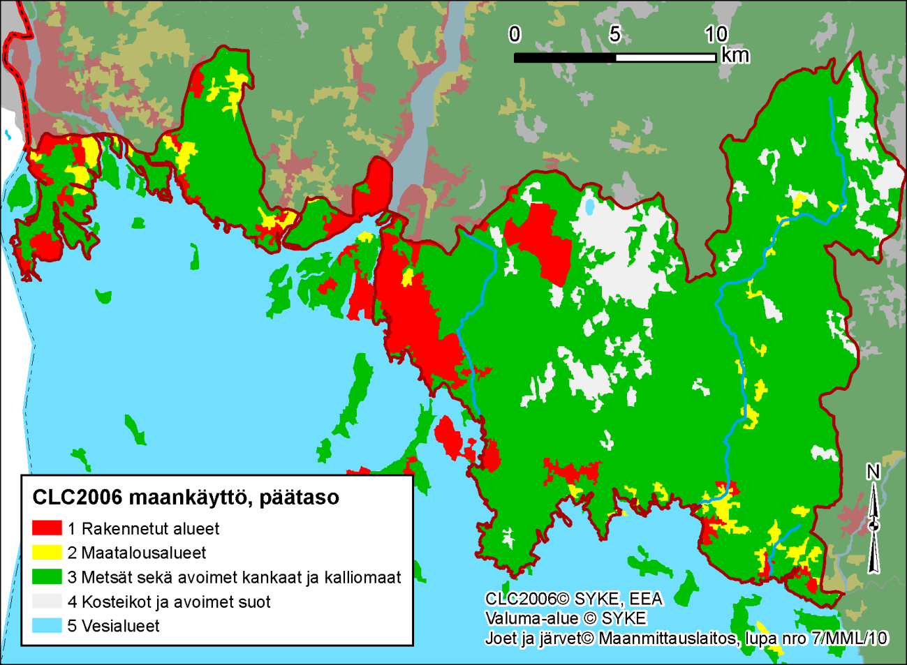 2.2 Asutus ja maankäyttö Lapin maakunnan alueella olevalla Perämeren rannikkoalueella asuu noin 30 000 asukasta (RHR 2009).