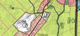 Tirkkelin AP-aluetta tulisi laajentaa tielle asti ja toteutusjärjestys tulisi olla numerolla 1. Laajennetaan, toteutusjärjestys edelleen 2.