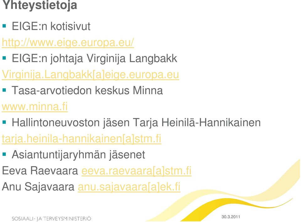 eu Tasa-arvotiedon keskus Minna www.minna.