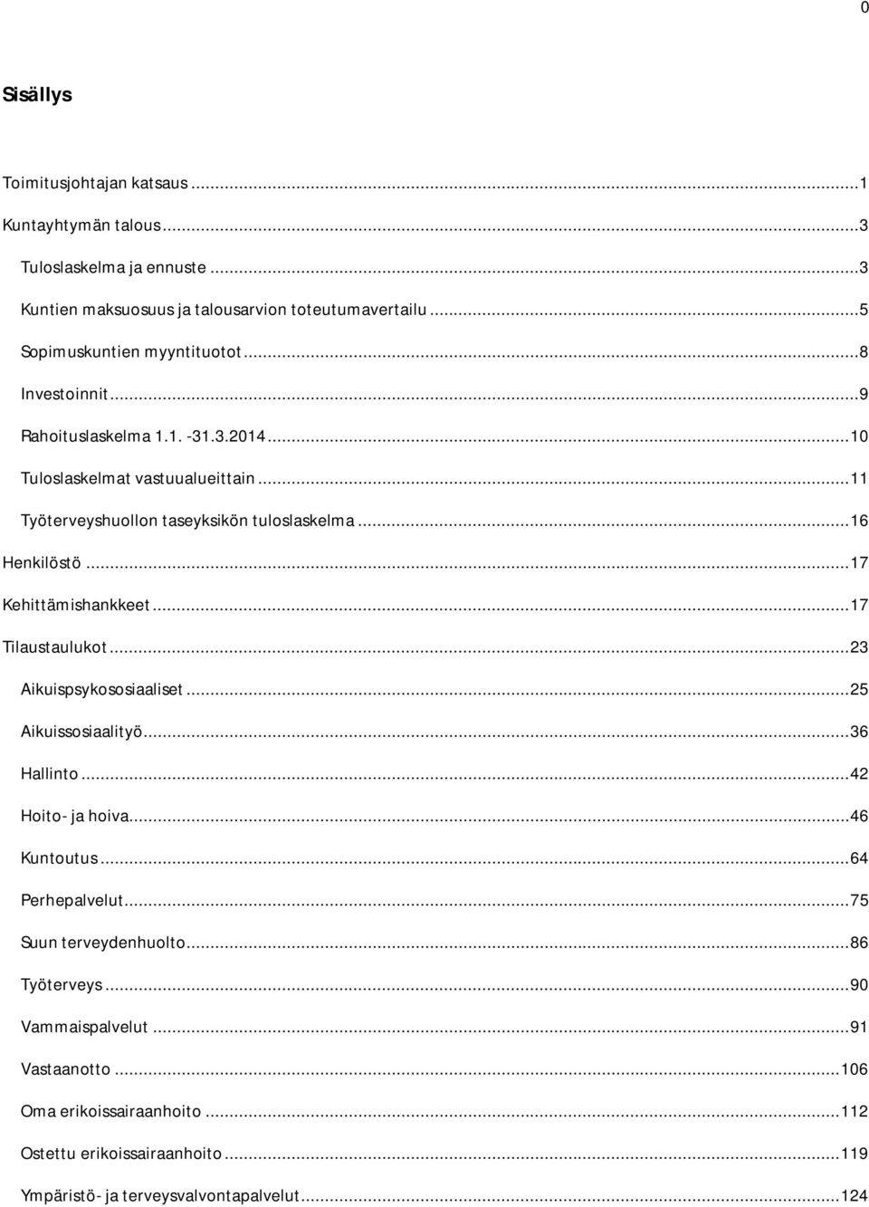 .. 16 Henkilöstö... 17 Kehittämishankkeet... 17 Tilaustaulukot... 23 Aikuispsykososiaaliset... 25 Aikuissosiaalityö... 36 Hallinto... 42 Hoito- ja hoiva... 46 Kuntoutus.