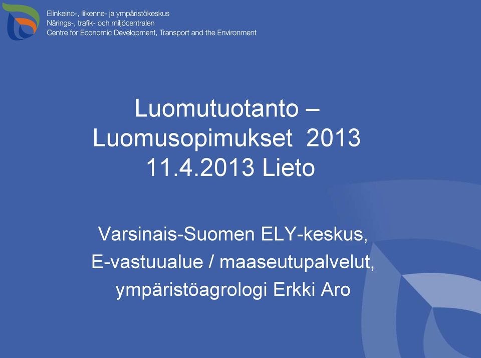 ELY-keskus, E-vastuualue /