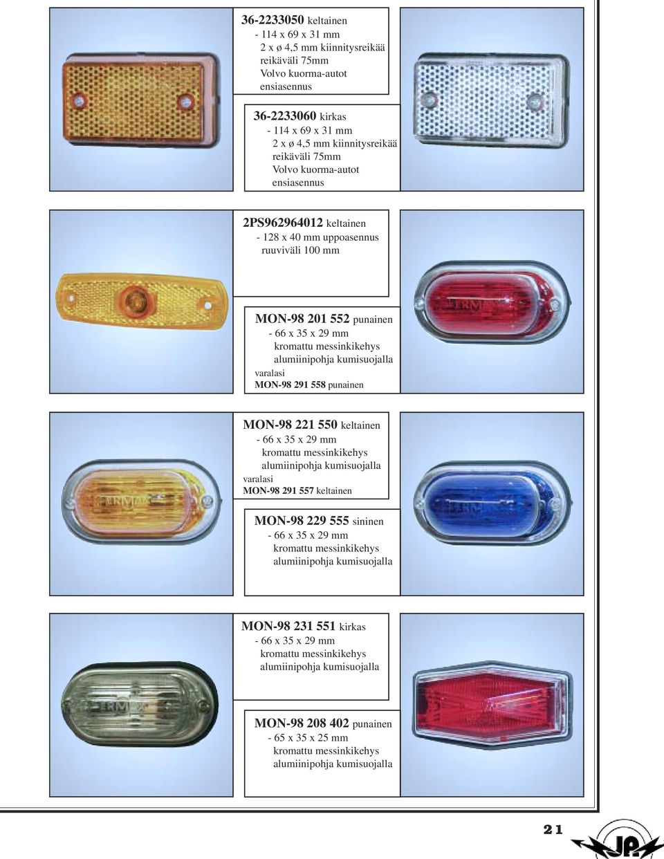 558 punainen MON-98 221 550 keltainen - 66 x 35 x 29 mm kromattu messinkikehys alumiinipohja kumisuojalla MON-98 291 557 keltainen MON-98 229 555 sininen - 66 x 35 x 29 mm kromattu messinkikehys