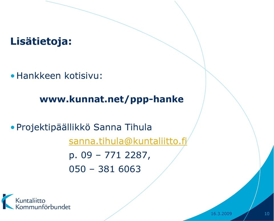 net/ppp-hanke Projektipäällikkö Sanna