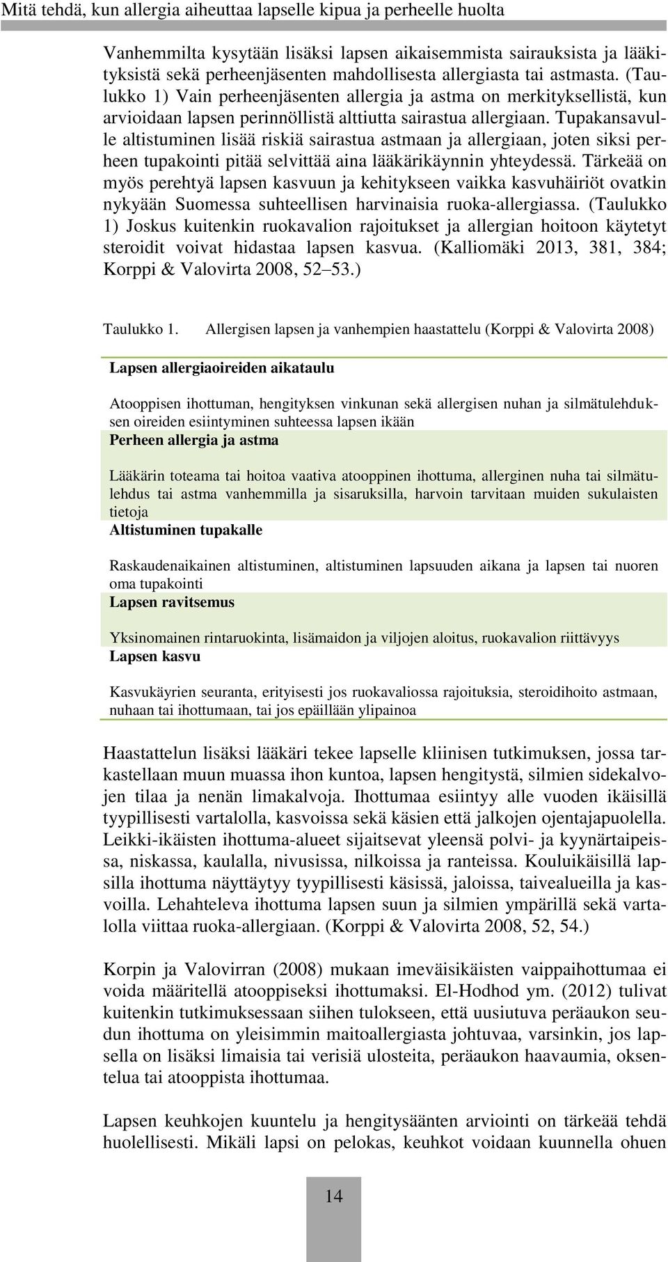 Tupakansavulle altistuminen lisää riskiä sairastua astmaan ja allergiaan, joten siksi perheen tupakointi pitää selvittää aina lääkärikäynnin yhteydessä.