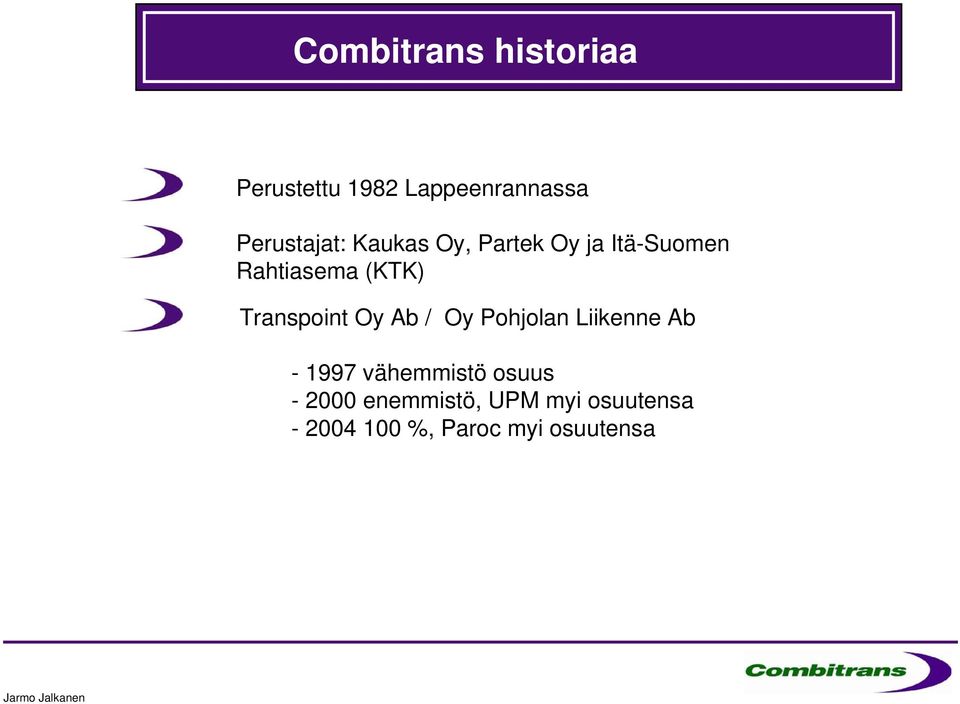 Transpoint Oy Ab / Oy Pohjolan Liikenne Ab - 1997 vähemmistö