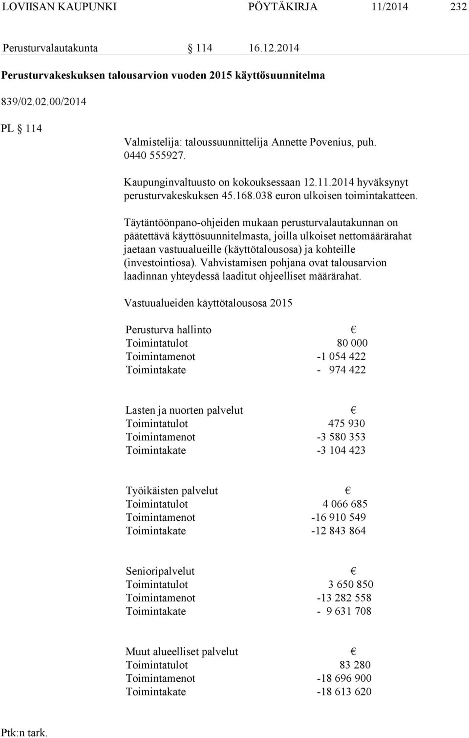 038 euron ulkoisen toimintakatteen.