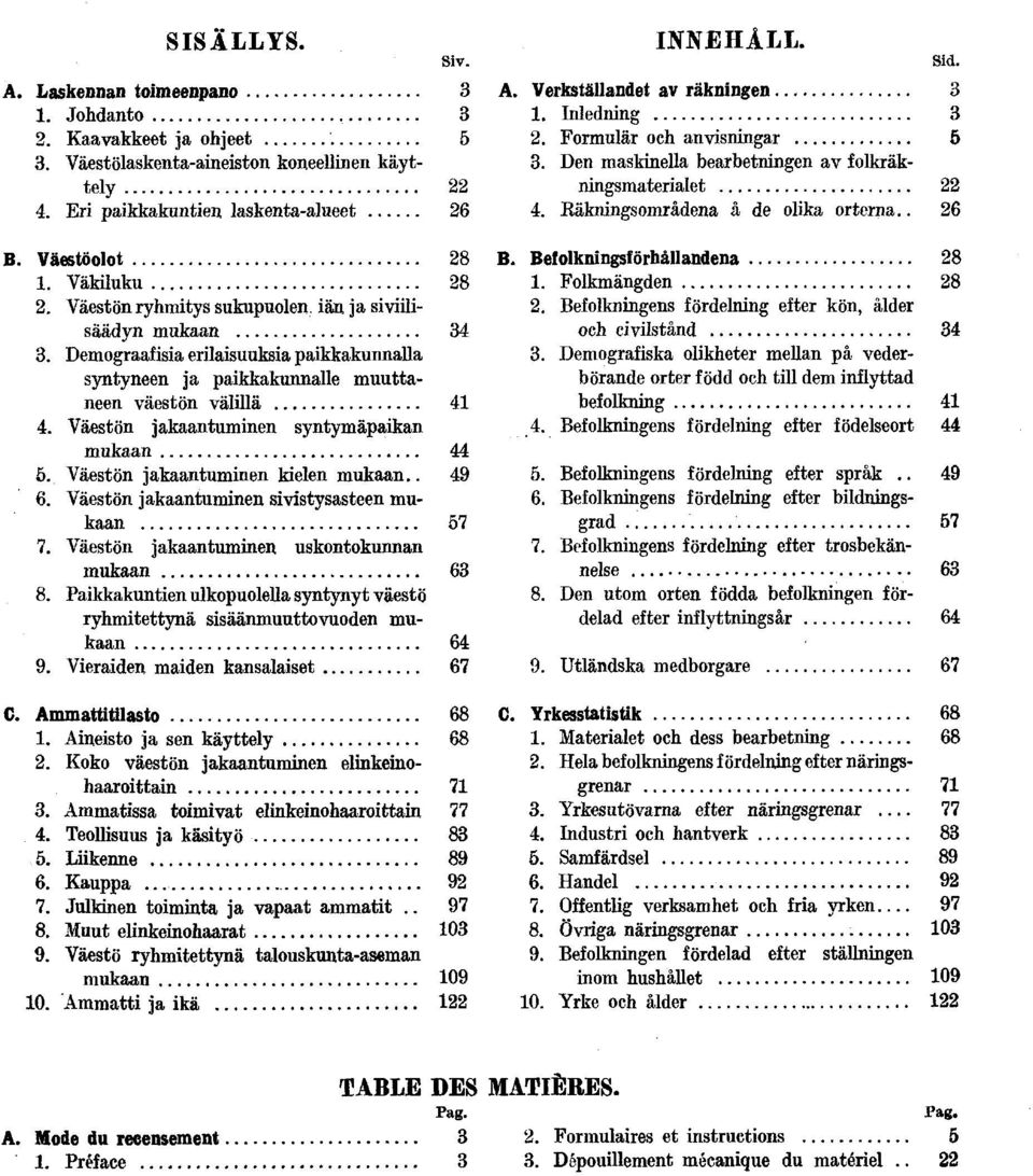 . Väkiluku 28 2. Väestön ryhmitys sukupuolen iän ja siviilisäädyn mukaan. Demograafisia erilaisuuksia paikkakunnalla syntyneen ja paikkakunnalle muuttaneen väestön välillä.