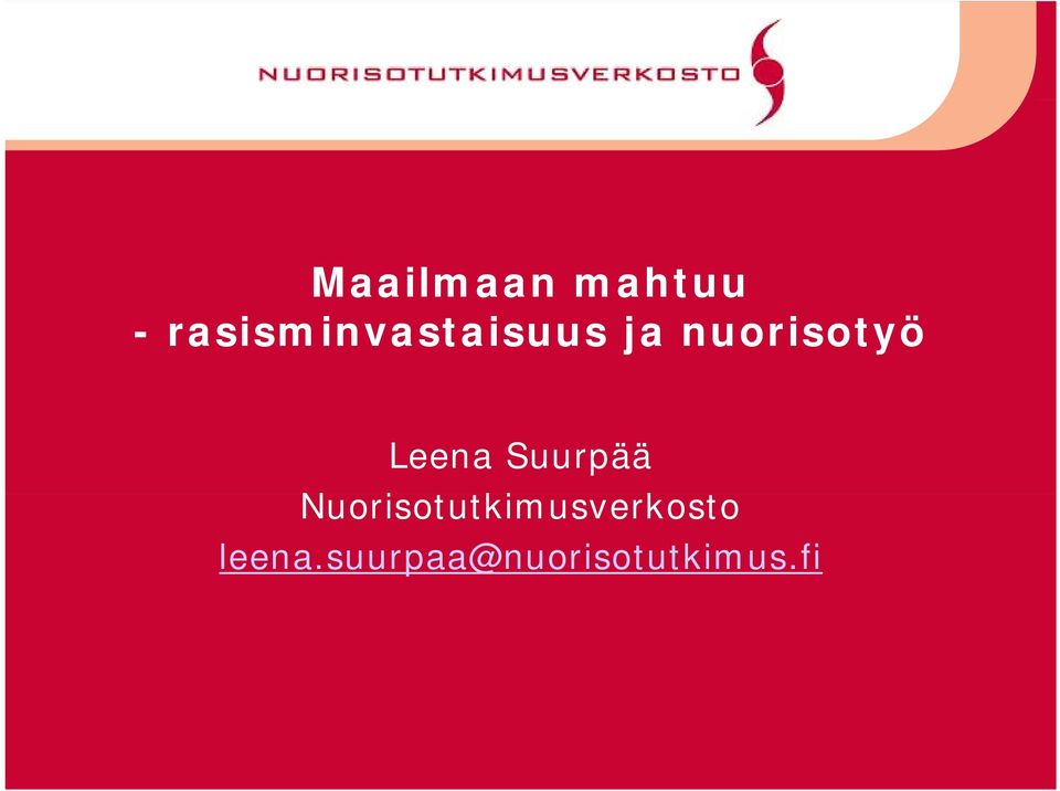 nuorisotyö Leena Suurpää