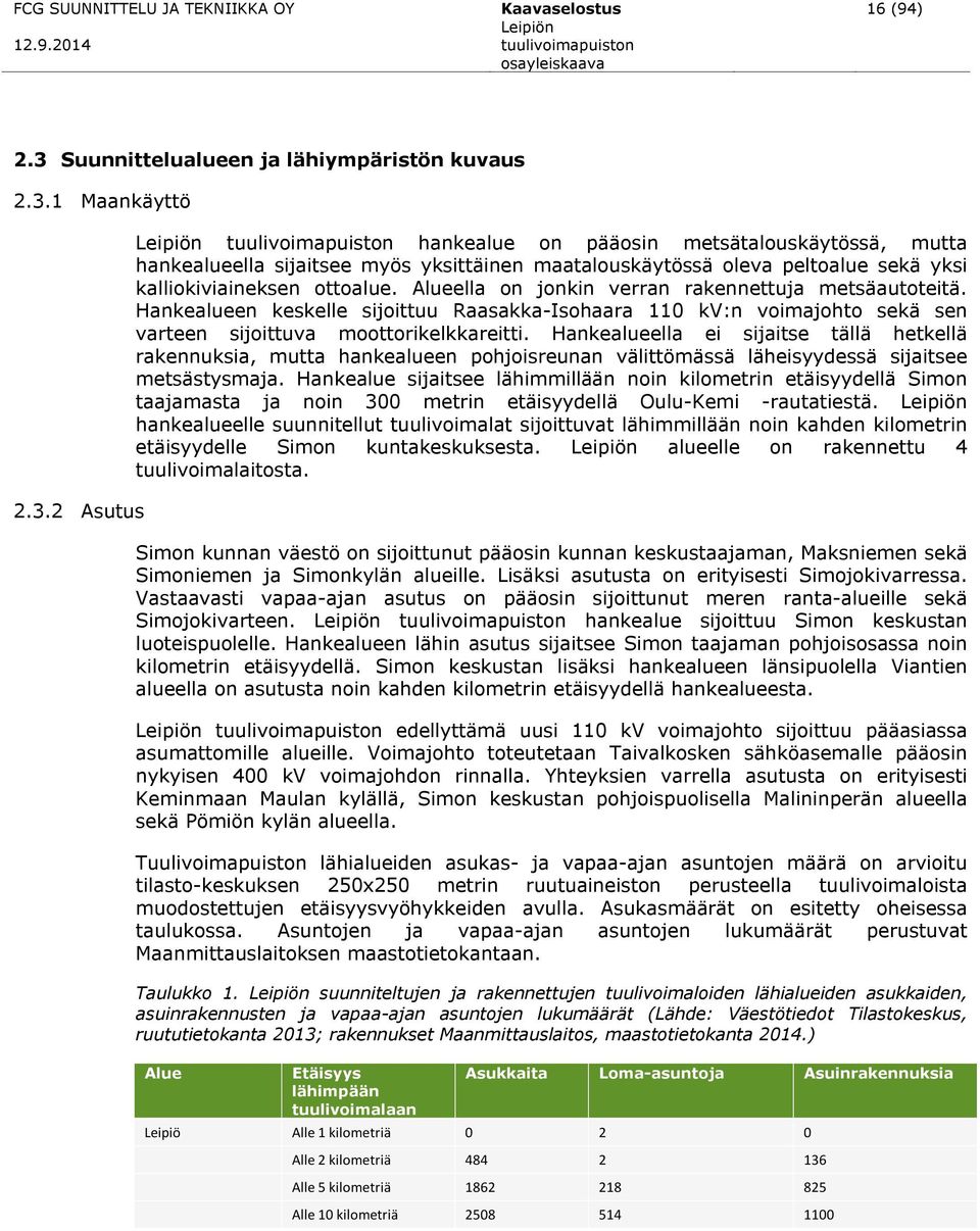 1 Maankäyttö 2.3.