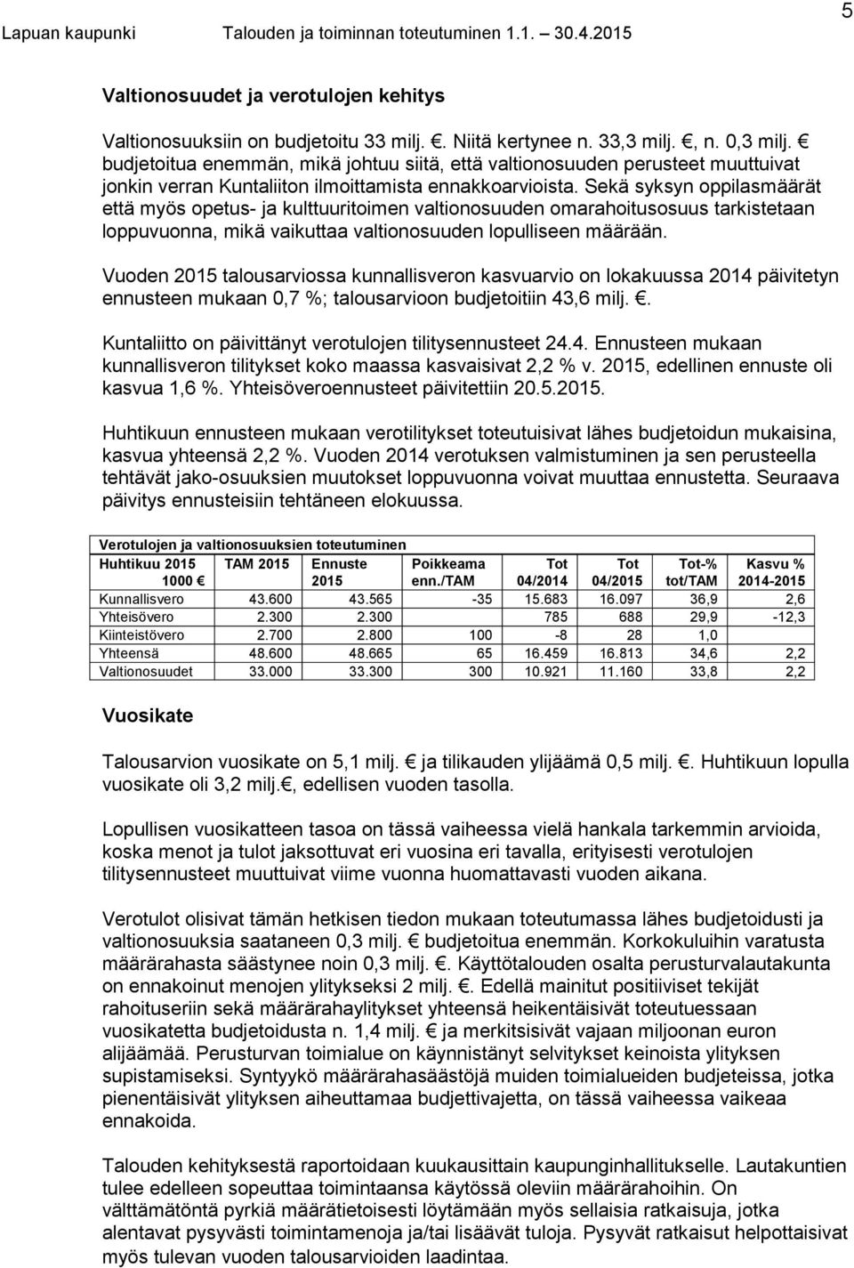 Sekä syksyn oppilasmäärät että myös opetus- ja kulttuuritoimen valtionosuuden omarahoitusosuus tarkistetaan loppuvuonna, mikä vaikuttaa valtionosuuden lopulliseen määrään.