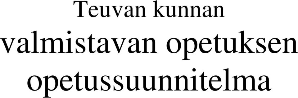 opetuksen