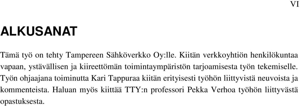 tarjoamsesta työn tekemselle.