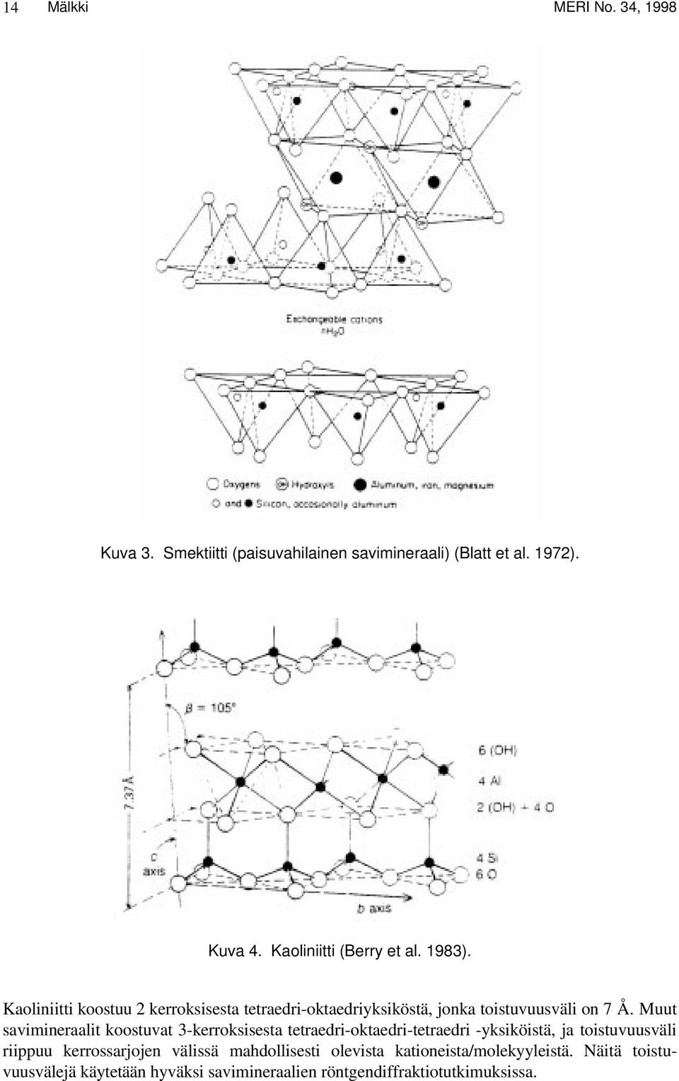 Muut savimineraalit koostuvat 3-kerroksisesta tetraedri-oktaedri-tetraedri -yksiköistä, ja toistuvuusväli riippuu