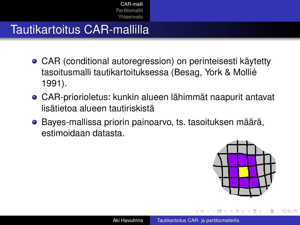 CAR-priorioletus: kunkin alueen lähimmät naapurit antavat lisätietoa alueen