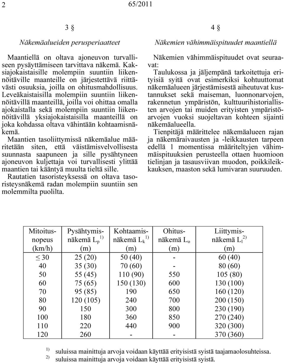 Leveäkaistaisilla molempiin suuntiin liikennöitävillä maanteillä, joilla voi ohittaa omalla ajokaistalla sekä molempiin suuntiin liikennöitävillä yksiajokaistaisilla maanteillä on joka kohdassa