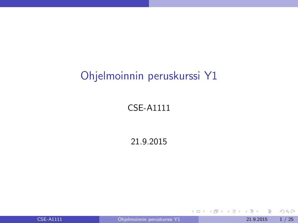 2015 CSE-A1111  Y1 21.9.