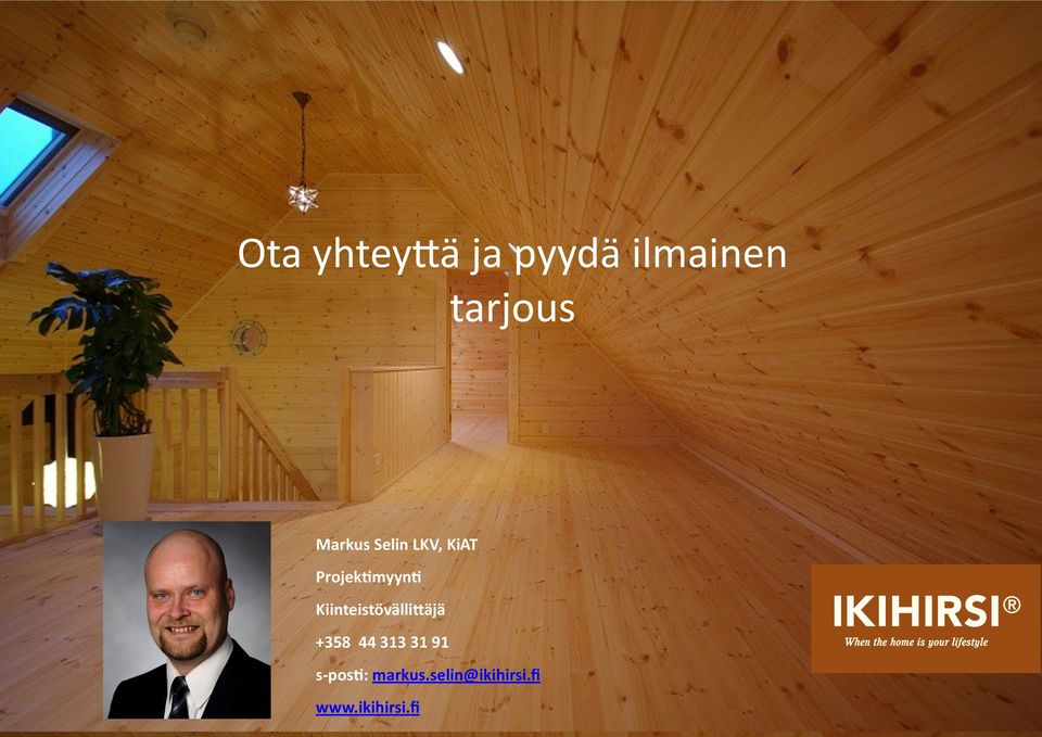 Kiinteistövällittäjä +358 44 313 31 91